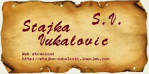 Stajka Vukalović vizit kartica